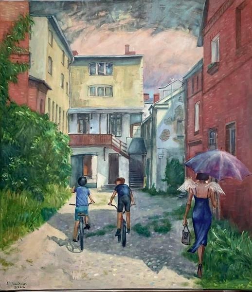 Wejherowski zaułek i Anioł Stróż..jpg