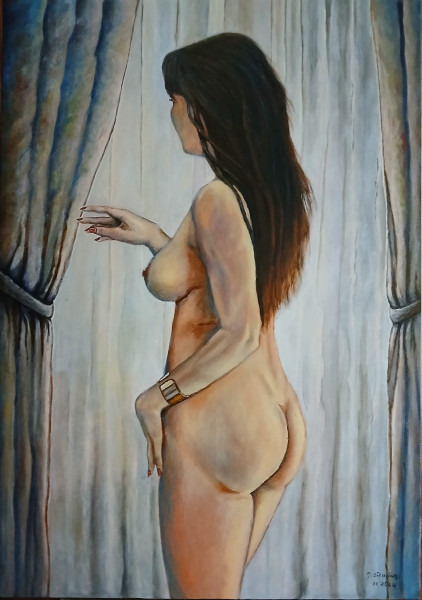 Marzycielka - akryl na płótnie 100x70 cm.jpg