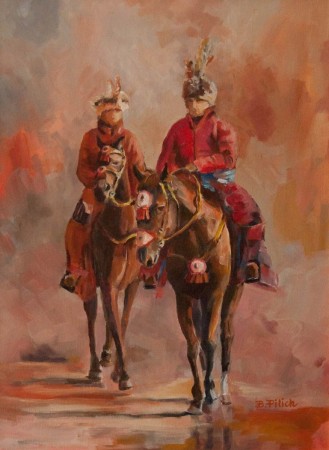 Bronisław Pilich_ Jeźdźcy  _60x45_akryl na płótnie.JPG