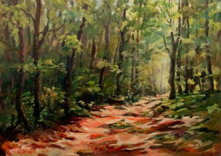 Bronisław Pilich_Droga leśna _50x70 akryl na płótnie.JPG
