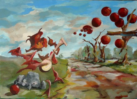 Bronisław Pilich_Przystanek Kamień _50x70 akryl na płótnie.JPG