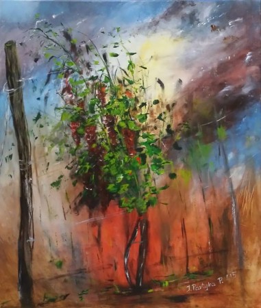 Winogrona, Akryl na płótnie 70x50, Autorka Janina Partyka-Pojęta.jpg