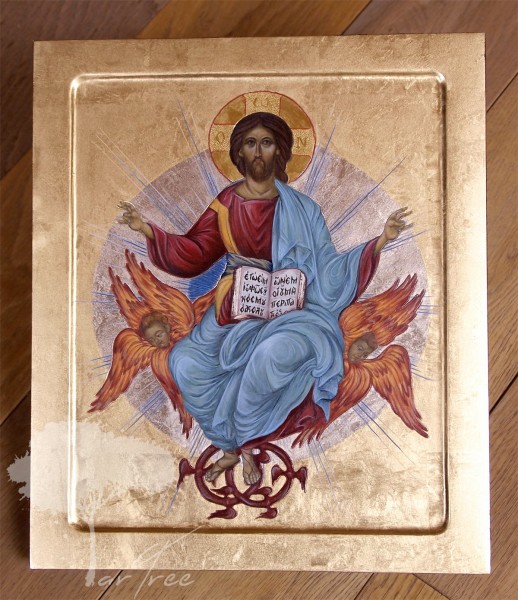 Malgorzata Cichon_IKONA_Pantokrator na Tronach_tempera jajowa, złoto_deska lipowa 30x351200.jpg